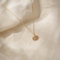 Elegant Opal Vintage Eye Necklace
