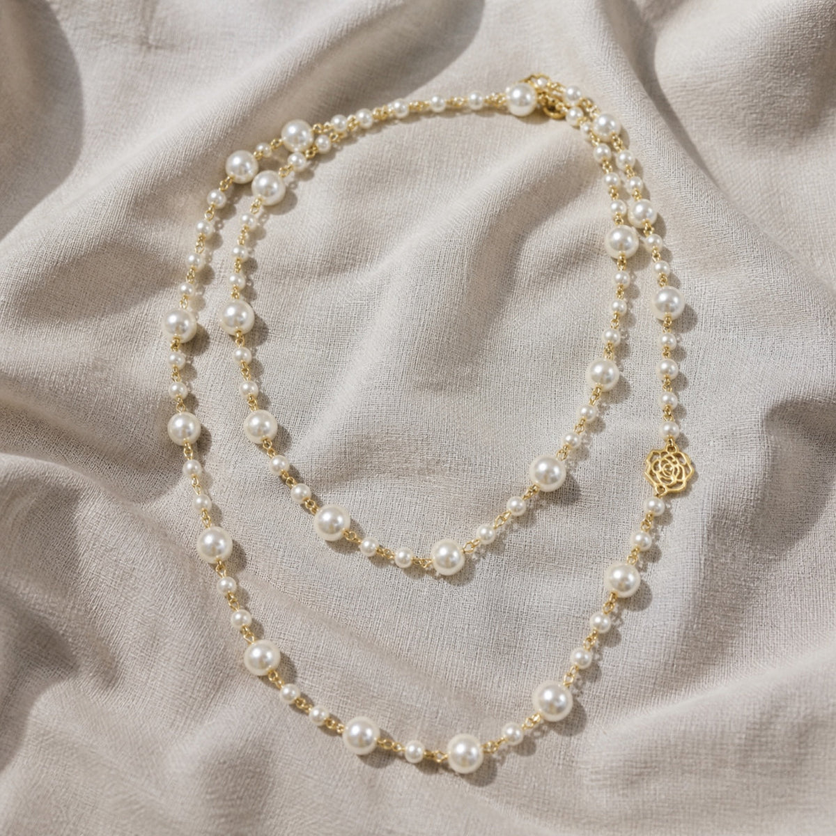 Majestic White Pearl Necklace
