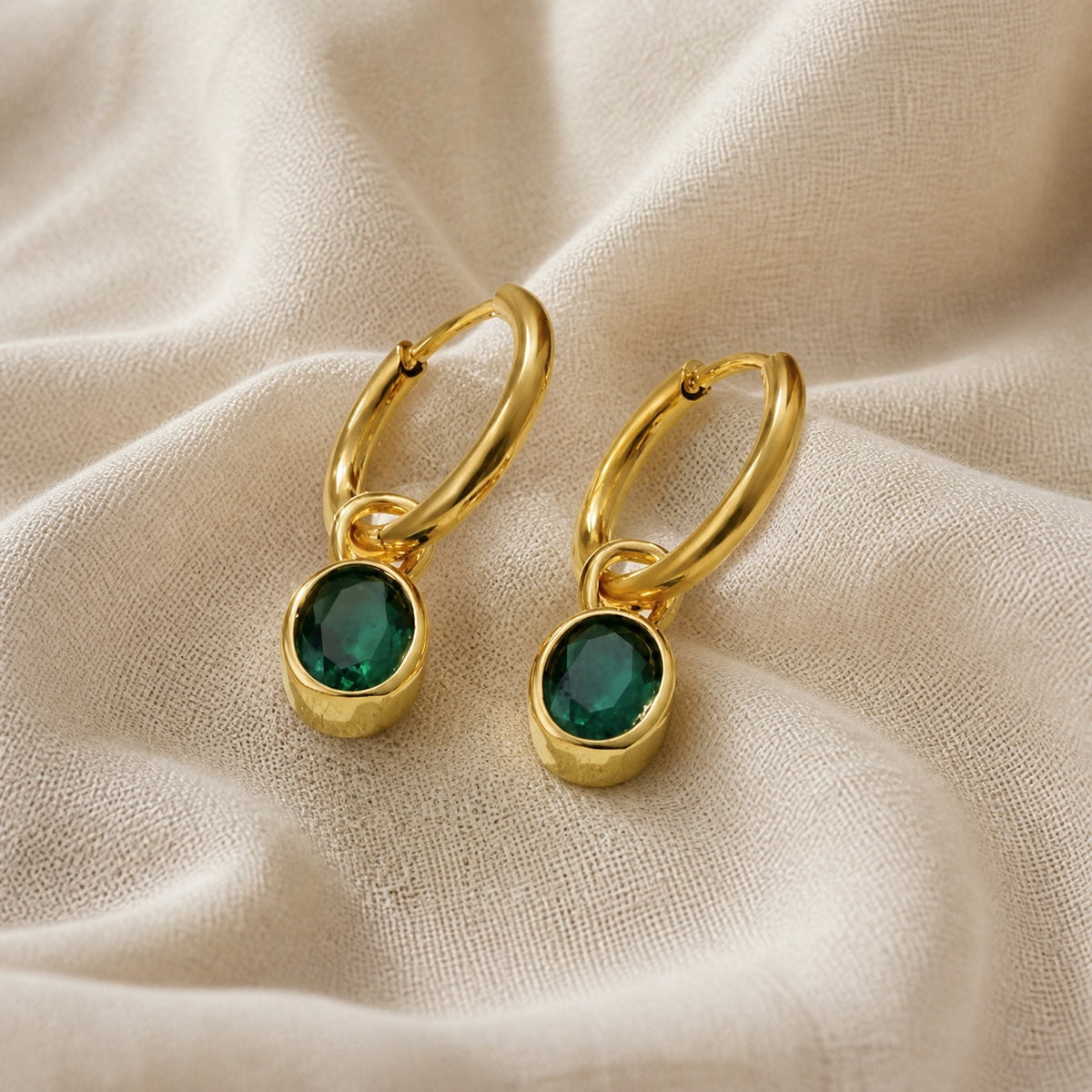 Dana Sleek Oval  Stone Earrings