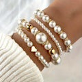 Exquisite Pearls Bracelet Set