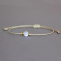 Minimalist Moonstone Happy Bracelet
