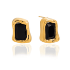 Timeless Gold Cubic Zirconia Square Earrings