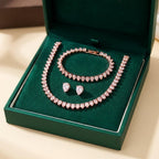 Beautiful Clear Round Cubic Zirconia Bridal Set