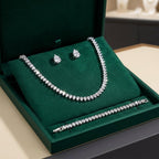 Beautiful Clear Round Cubic Zirconia Bridal Set