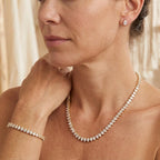 Beautiful Clear Round Cubic Zirconia Bridal Set