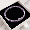 Amethyst Crystal Tennis Bracelet