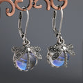 Vintage Moonstone Dragonfly Earrings