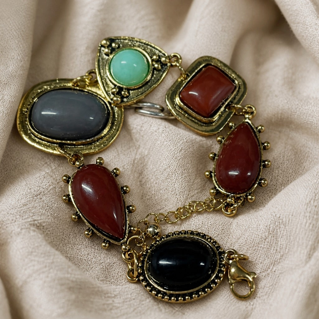 Boho Stone Gold Bracelet