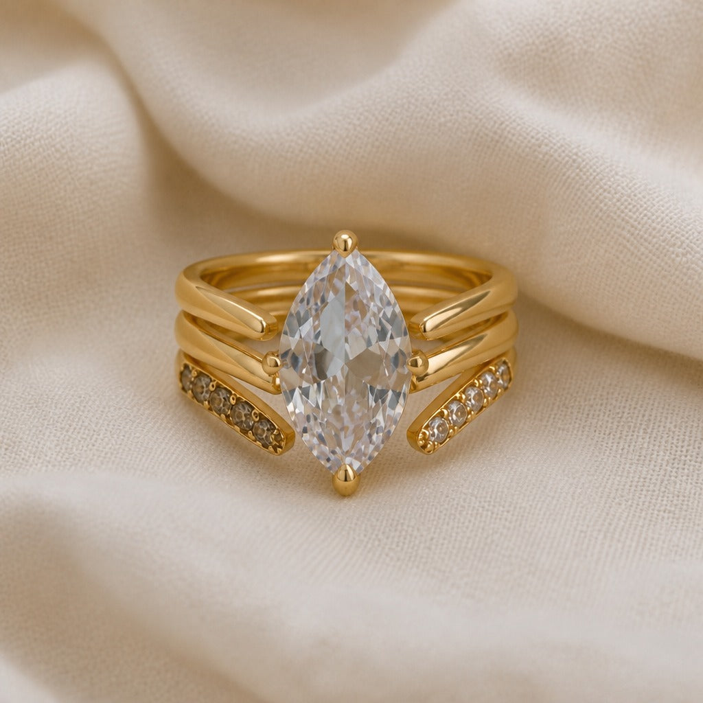 Crown Jewel Gold Ring