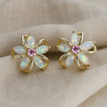 Dainty Opal Blossom Studs
