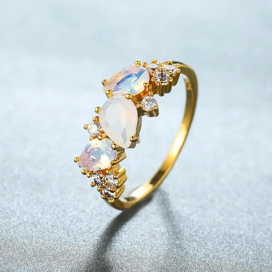 Vintage Gold Moonstone Ring