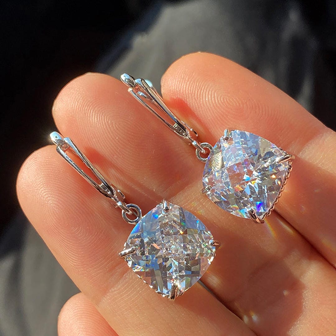 White Gold Zirconia Earrings