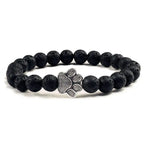 Beaded Paw Bracelet Natural Stone Design
