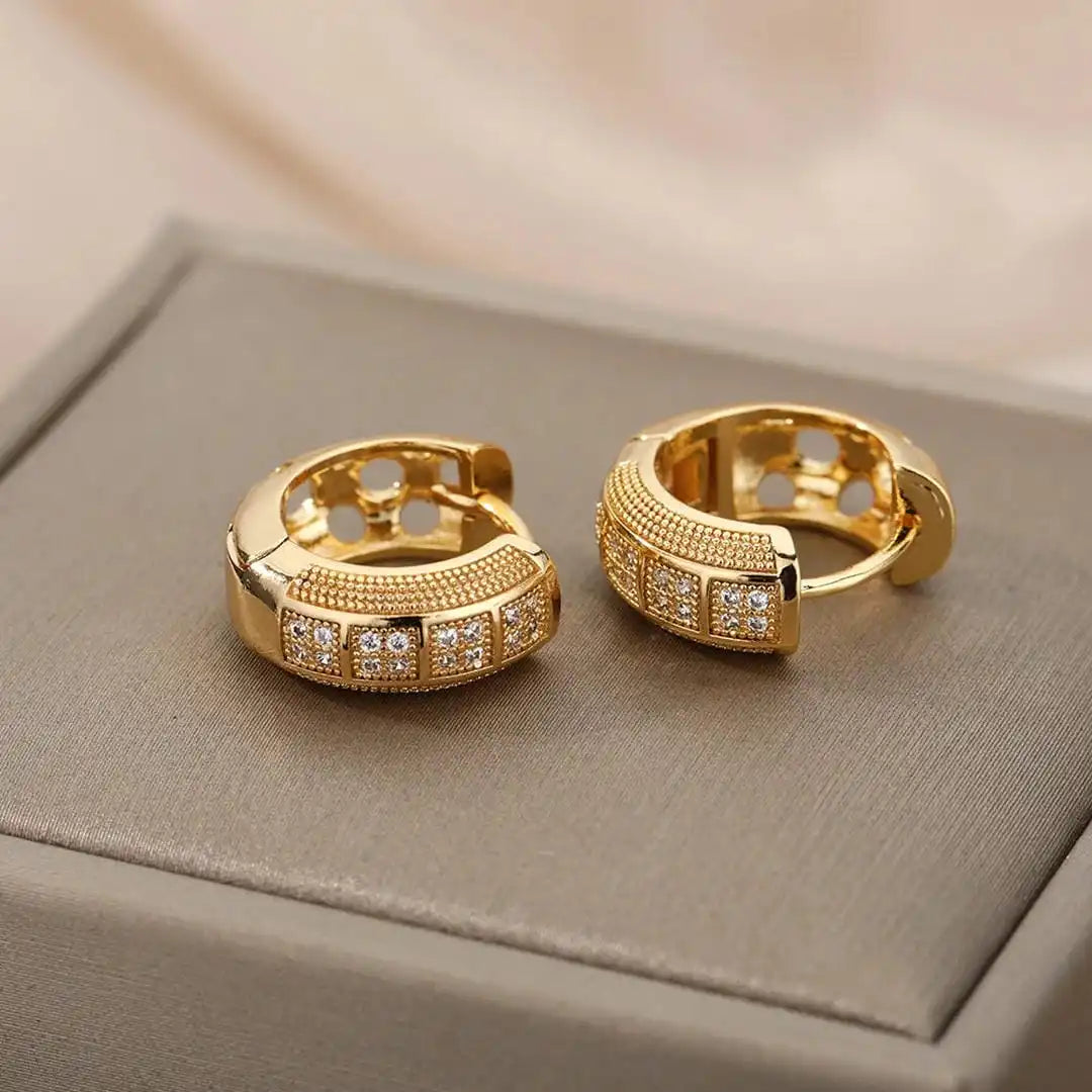 Timeless Hoop Earrings in Cubic Zirconia