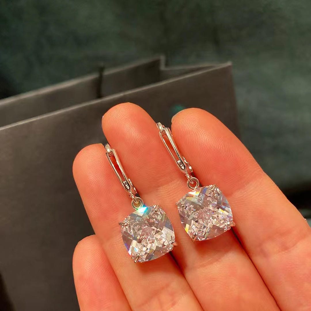 White Gold Zirconia Earrings