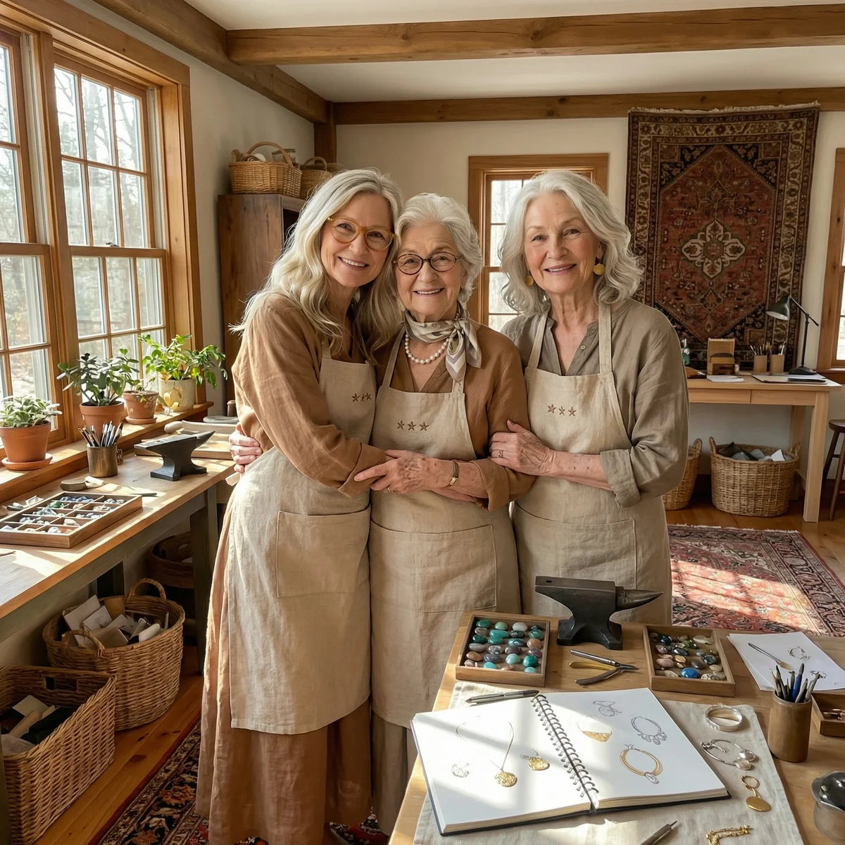 Handmade by three sisters.