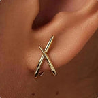 Timeless Gold Crucifix Earrings