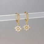 Classic Crystal Snowflake Dangle Earrings