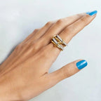 Woven Zirconia Ring Set