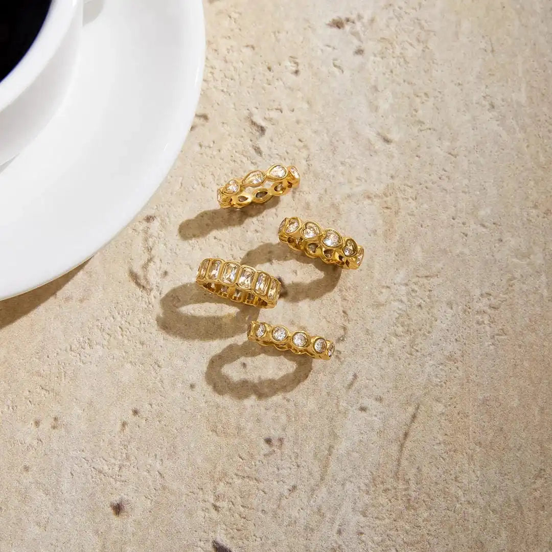Baguette Zirconia Ring Set