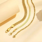 Stackable Bracelet Gold Pearl Set
