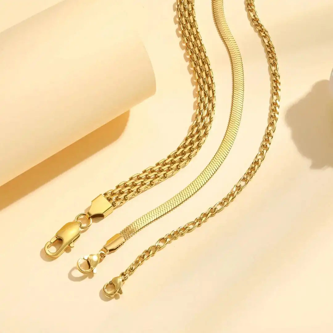 Stackable Bracelet Gold Pearl Set