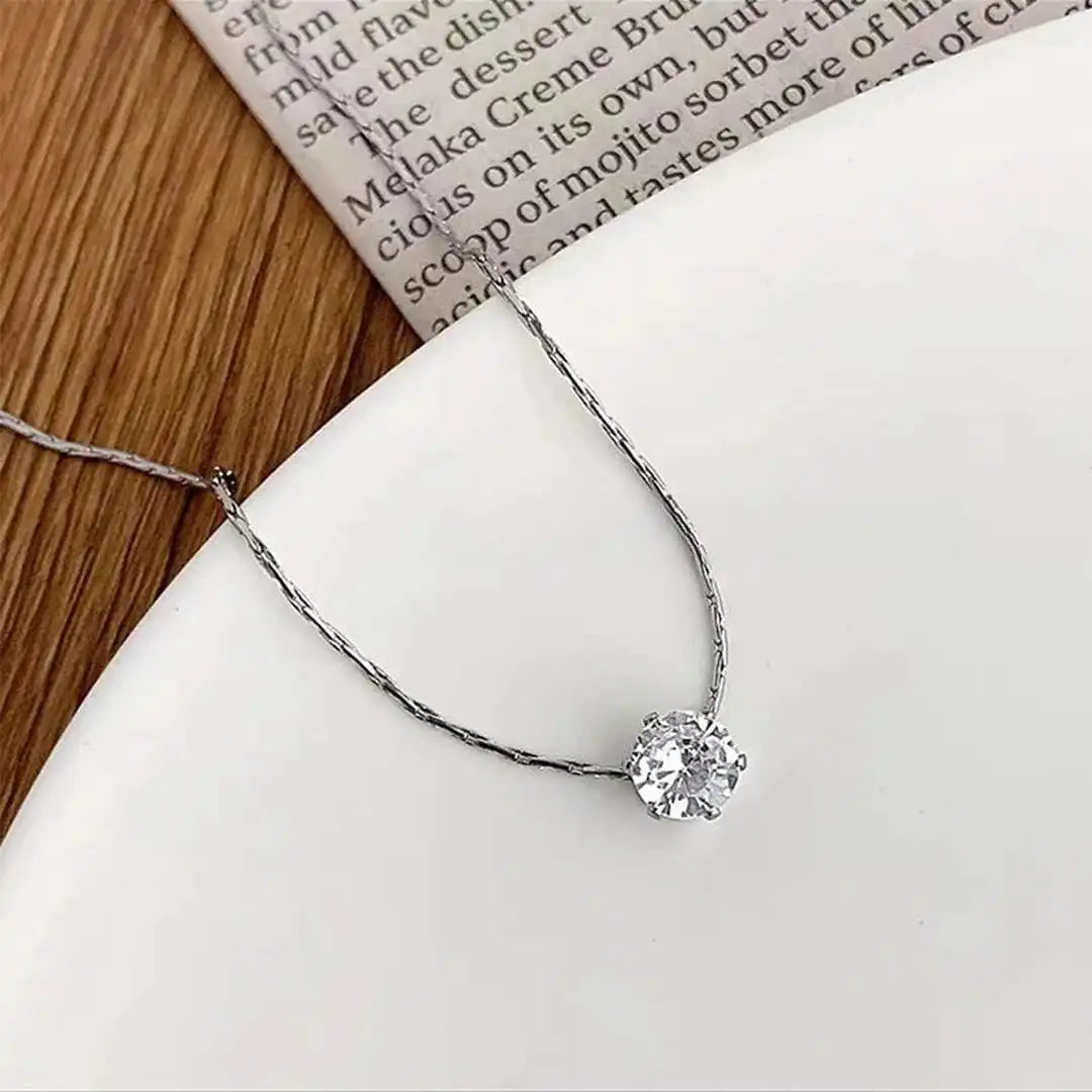 Lovely Solitaire Pendant Necklace