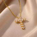 Timeless Silver Zirconia Crucifix Necklace