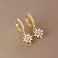 Classic Crystal Snowflake Dangle Earrings