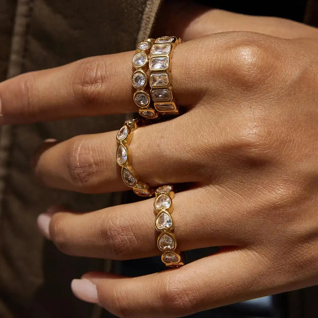 Baguette Zirconia Ring Set