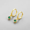 Shiny Green Zircon Earrings