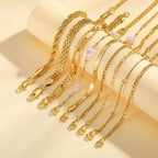 Stackable Bracelet Gold Pearl Set