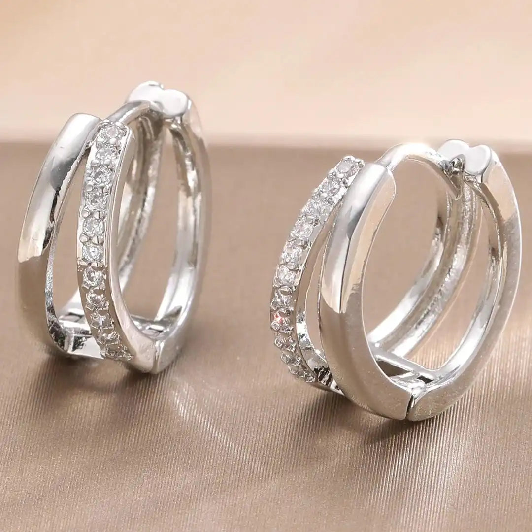 Timeless Gold Zircon Earrings
