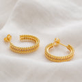 Coloured Crystal Hoop Earrings