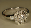 Vintage Crystal Silver Ring
