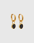Dana Sleek Oval  Stone Earrings