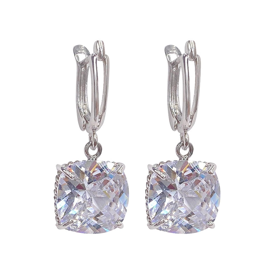 White Gold Zirconia Earrings