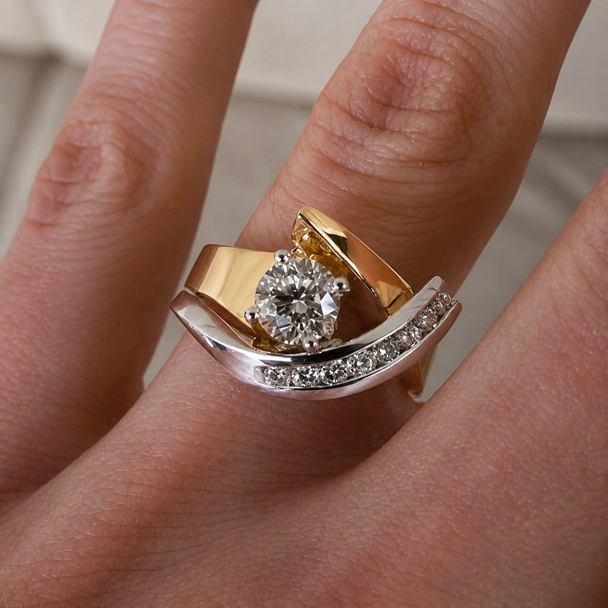 Artistic Double Tone Ring
